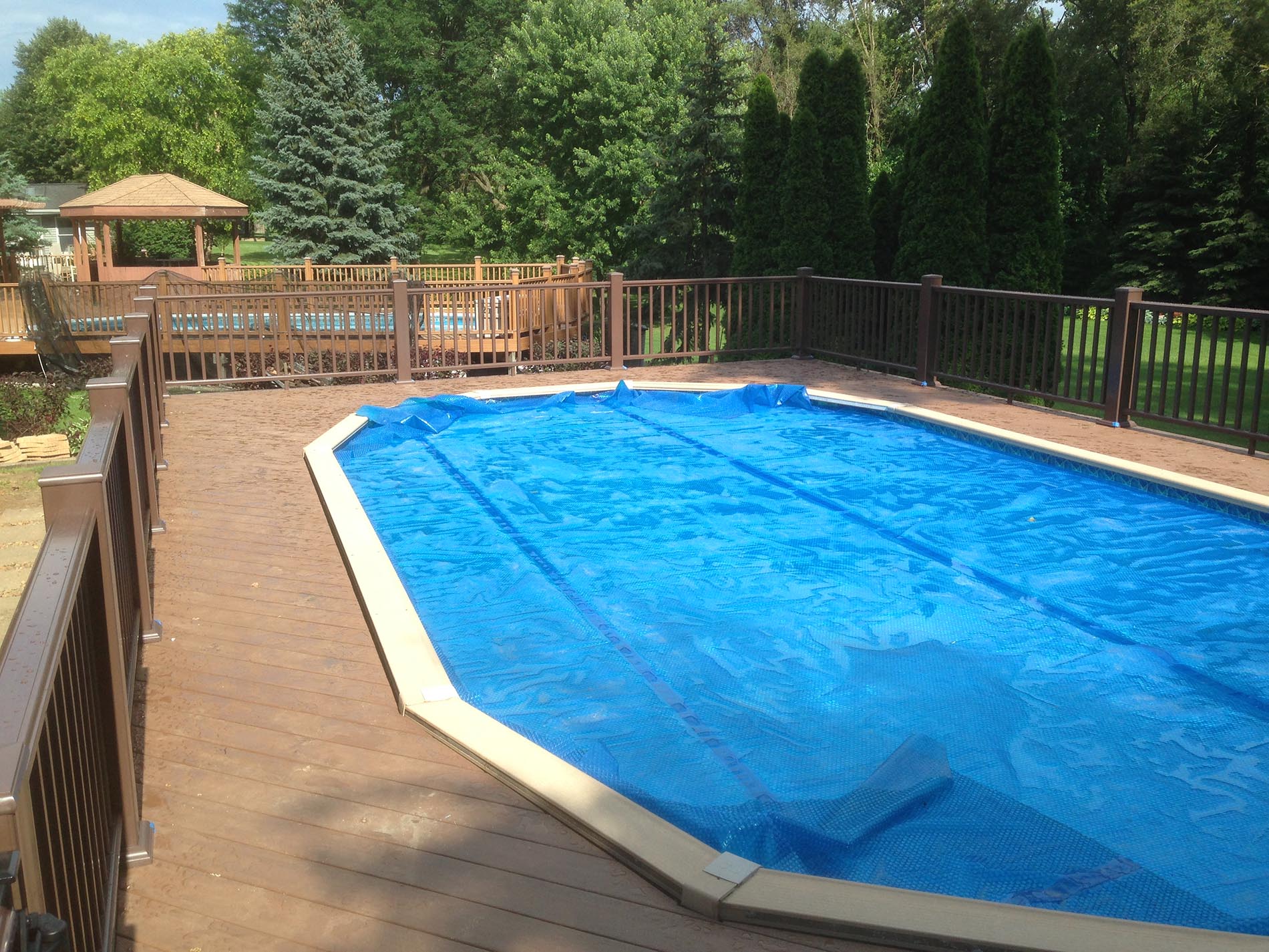 backyard pool deck installation 3
