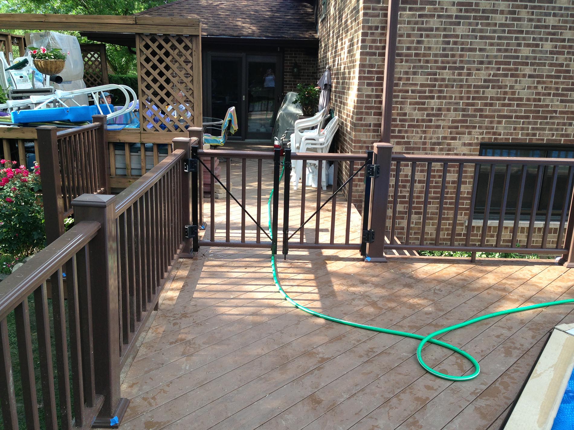 backyard pool deck installation 5