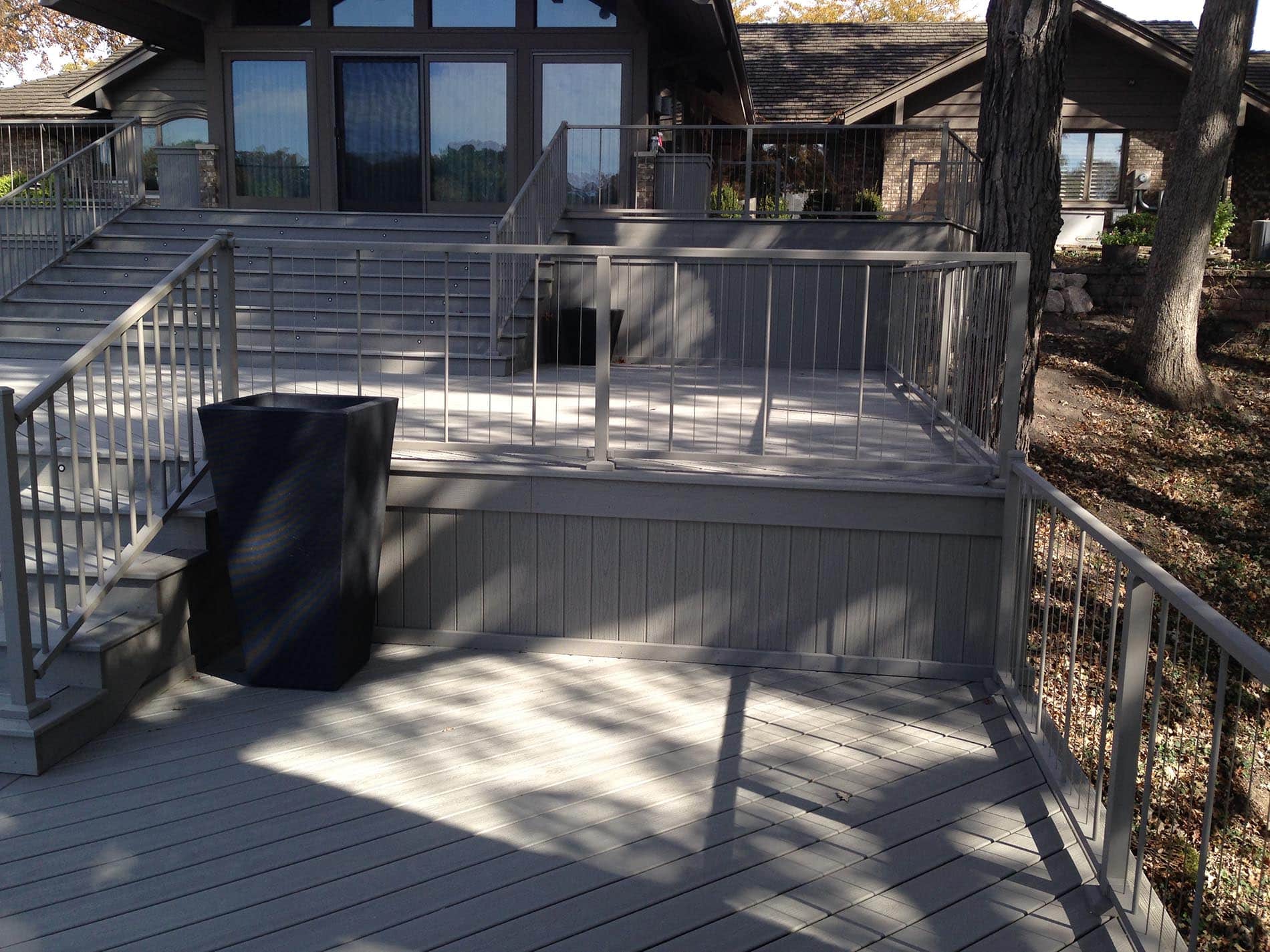 gray deck with metal railing 20