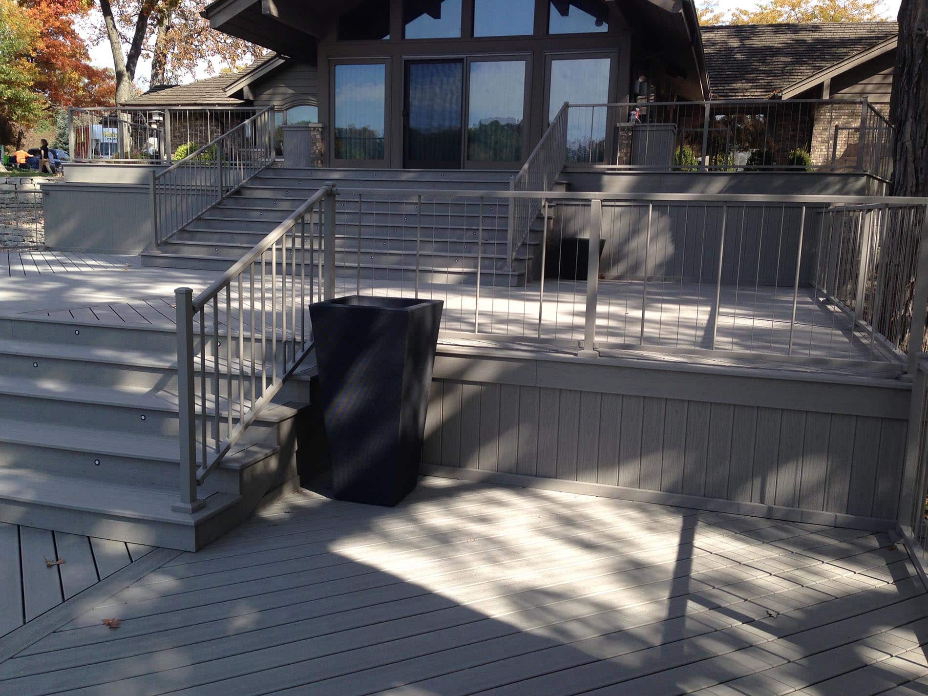 gray deck with metal railing 21