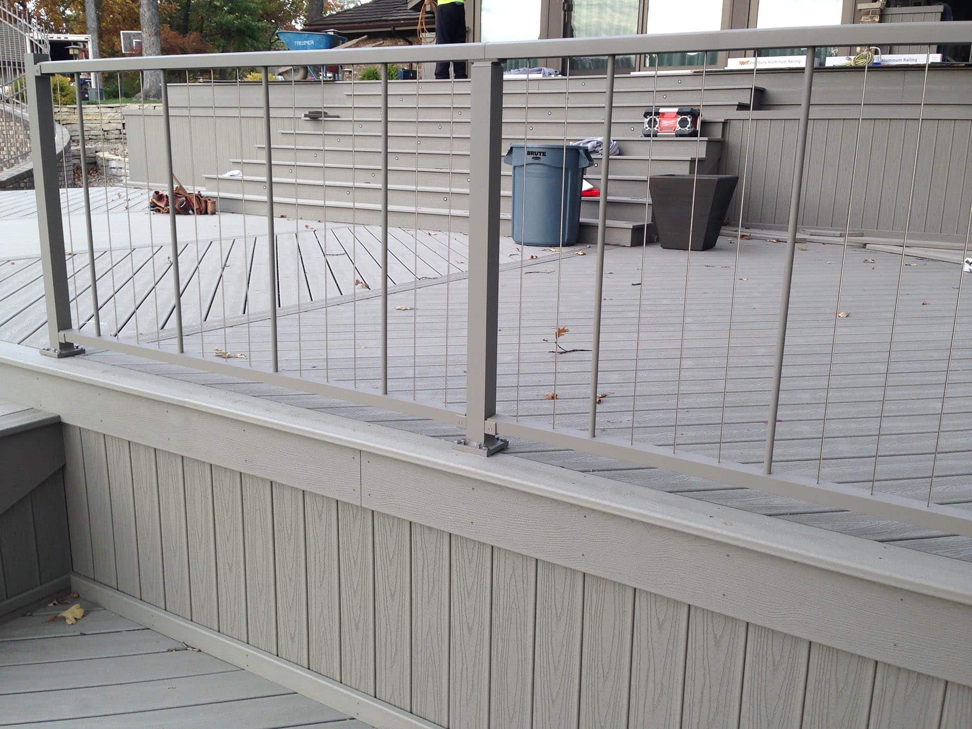 gray deck with metal railing 5