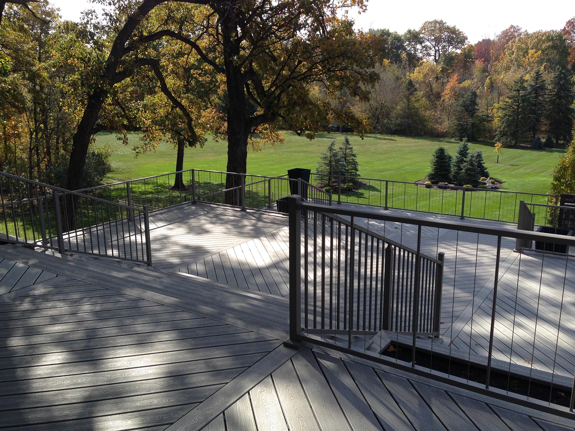 gray deck with metal railing 6