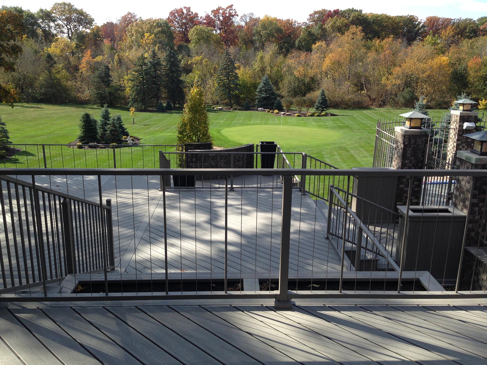 gray deck with metal railing 7